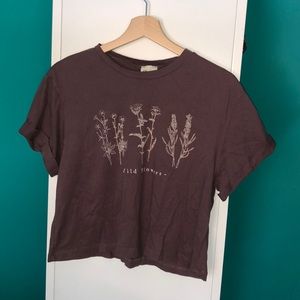“Wild Flowers” crop t-shirt